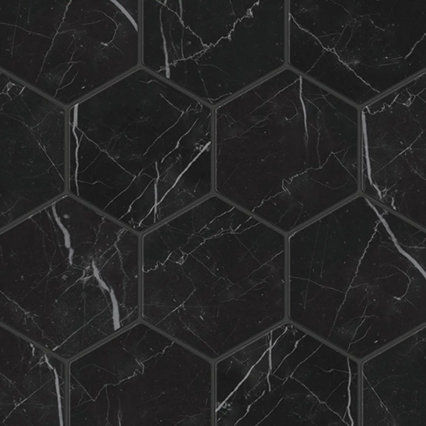 Black marble mosaic design